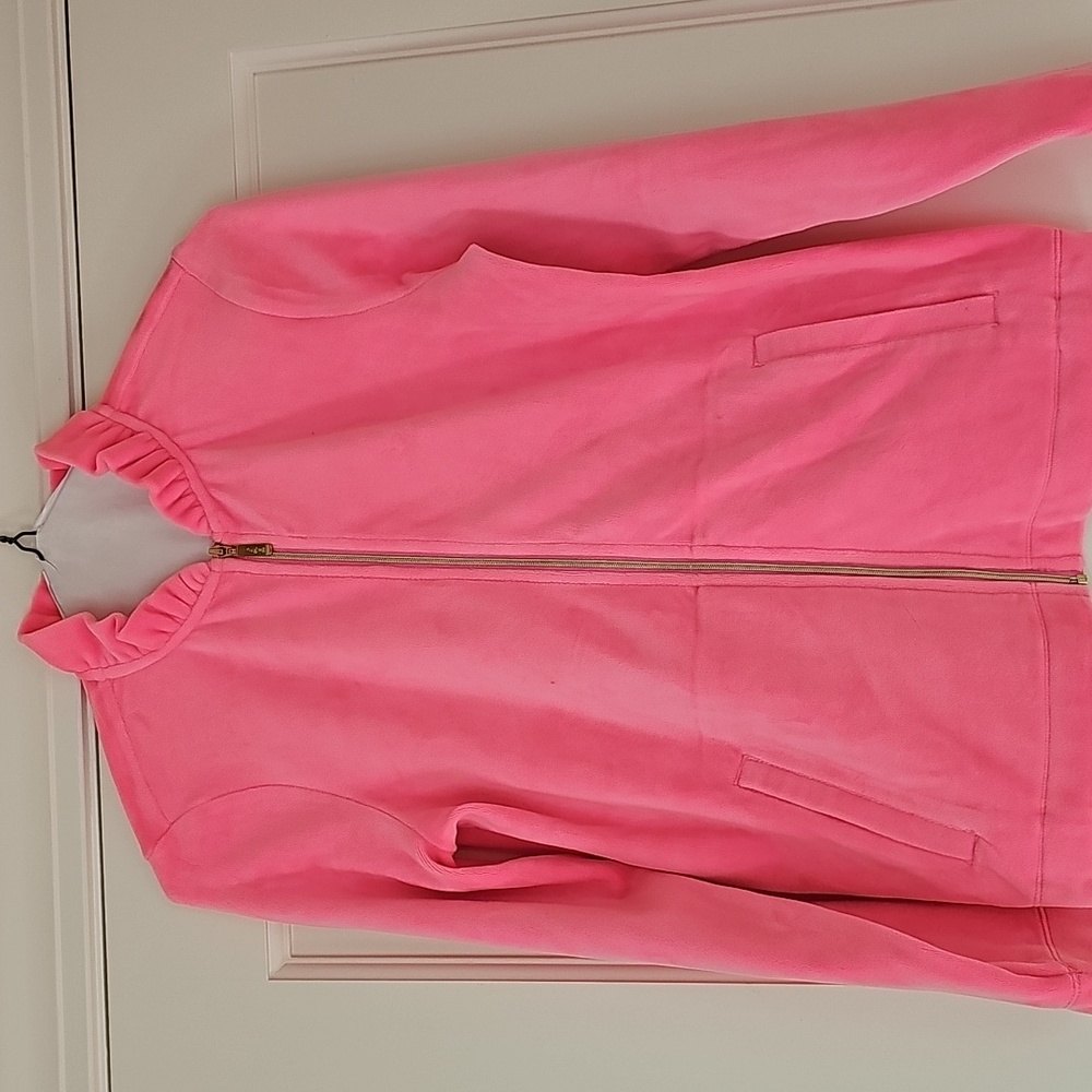 Girls Lilly Pulitzer velour zip-up size XL